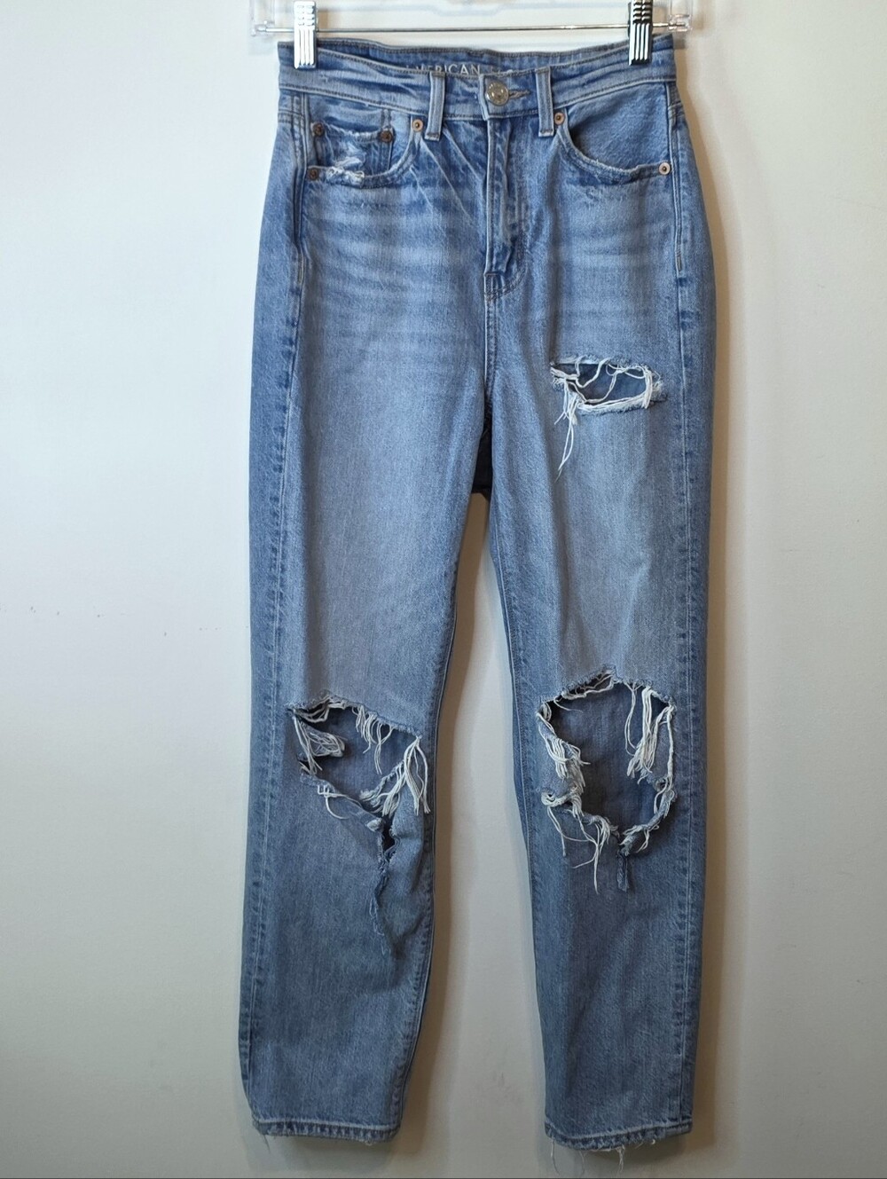 American Eagle Highest Rise 90s Boyfriend Distressed Jeans Size 0